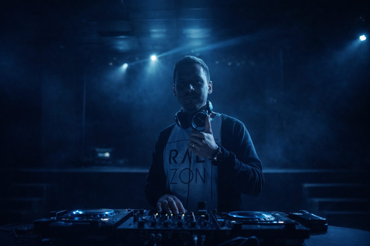 Sunset set de tech house com vista urbana